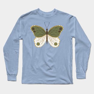 Green and ivory butterfly Long Sleeve T-Shirt